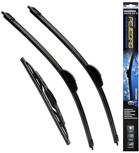 3 Wipers Front Wiper + Rear Wiper Blades for Dodge Grand Caravan 2008