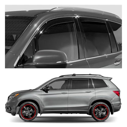 Window Deflectors Smoke Tinted in (4 Count)