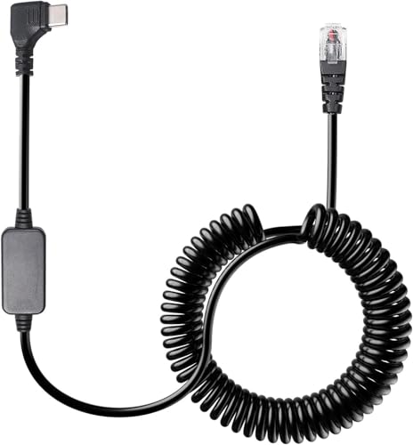 USB C to RJ11 Coiled Radar Detector Power Cable for Escort Uniden & More