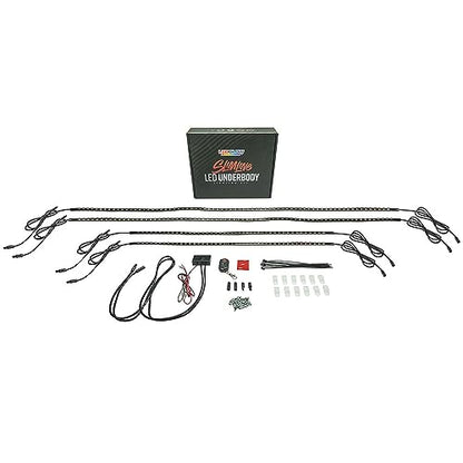 4pc Blue Slimline LED Car Flexible Underglow Lighting Kit (4 Count)