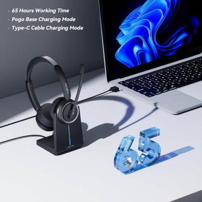 Wireless Headset with Mic for Work
