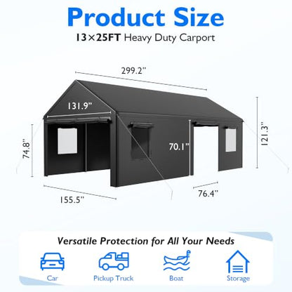 13x25 FT Heavy Duty Carport