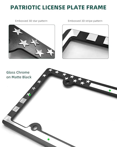License Plate Frames American Flag