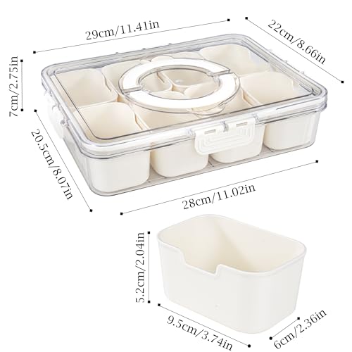 Divided Serving Tray with Lid and Handle