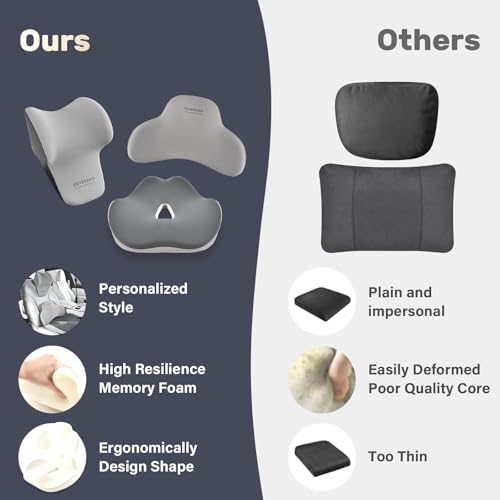 Seat Cushion and Lumbar Support Pillow for Car Office Chair