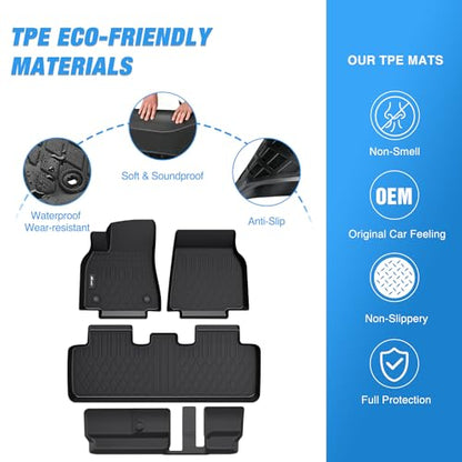 Floor Mats for Tesla Model Y 7 Seat 2020 2021 2022 2023 2024 2025