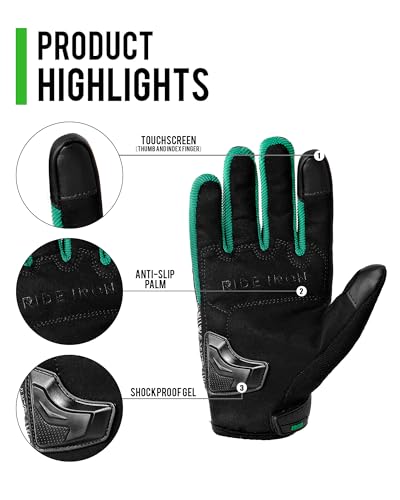 Motorcycle Gloves Motorbike Glove for Men Women Full Finger Knuckle Protection Touch Screen Cycling ATV Hiking Riding
