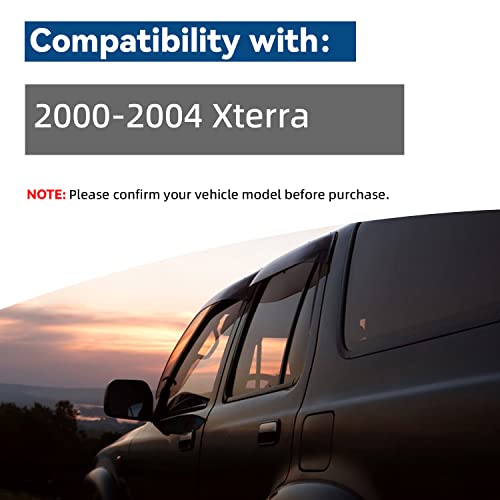 4pcs Window Visors Rain Guards for 2000 (4 Count)
