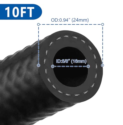 Rubber Fuel Hose Line Push Lock 5 (10 Foot)