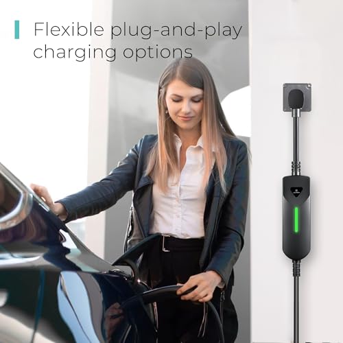 Level 1/2 (12A & 40A) Tesla NACS EV Charger - Dual-Level Electric Vehicle Charging Station with NEMA 14-50/5-15 Plug - Portable Electric Car Charger for All NACS Electric Vehicles