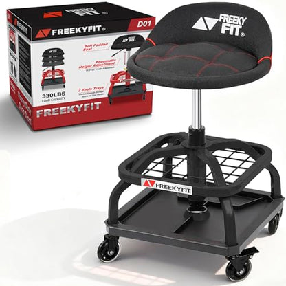 Rolling Shop Stool with Wheels