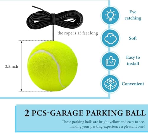 2PC Garage Parking Assistance Tennis Balls