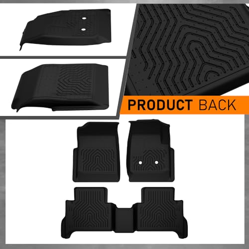 TPE Floor Mats Fit Chevy Colorado GMC Canyon Crew Cab 2015 (3 Foot)
