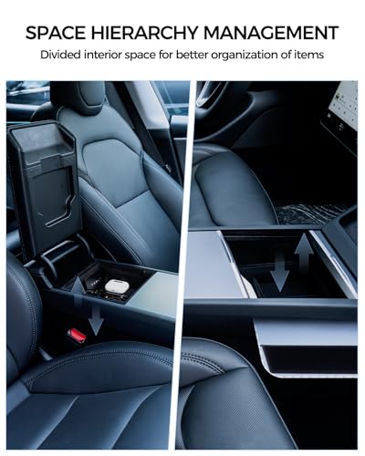 2024 2025 Tesla Model 3 Highland & 2025 New Model Y Center Console Organizer (5 Count)