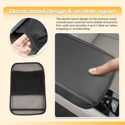 Armrest Cover for 2026 Volvo XC90 Volvo XC90 Accessories Center Console Cover Arm Rest Protector Middle Lid Pad Protector PU Leather