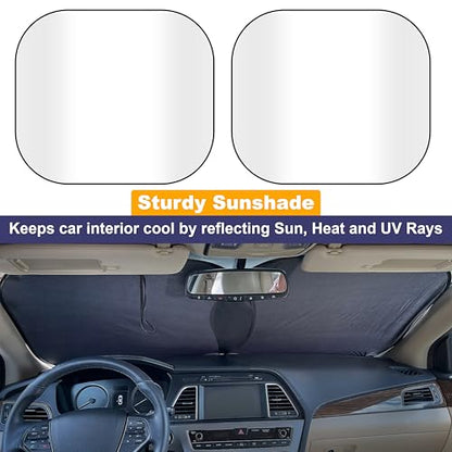 2 Piece Foldable Car Windshield Sun Shade