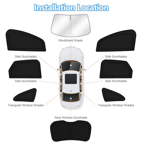 Car Window Shades for Ford Edge 2015 (8 Count)