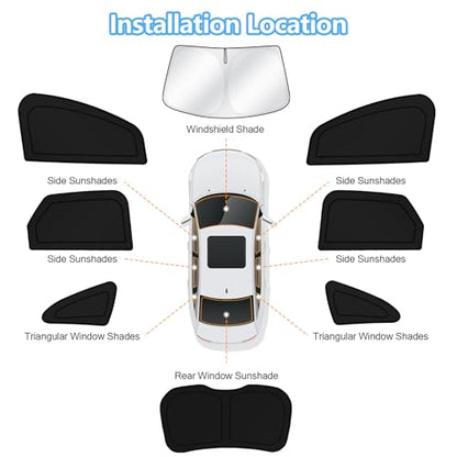 Car Window Shades for Ford Edge 2015 (8 Count)