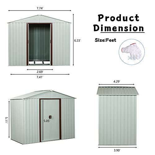 4x8 FT Outdoor Storage Shed