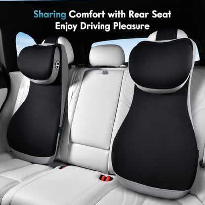 Upgraded Car Seat Lumbar Support Pillow and Adjustable Headrest One