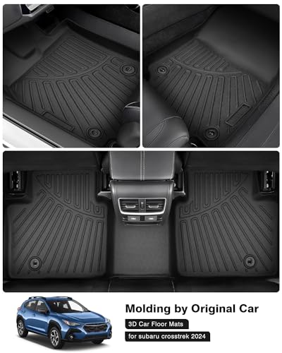 Floor Mats for 2024 2025 2026 Subaru Crosstrek & Impreza All Weather 3D TPE Anti