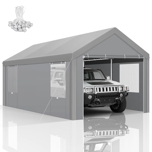 10x20 FT Heavy Duty Carport with Galvanized Frame