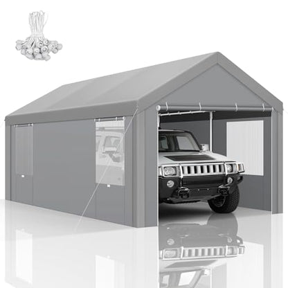 10x20 FT Heavy Duty Carport with Galvanized Frame