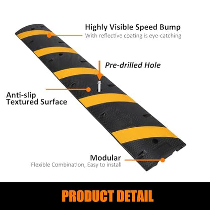 6 Ft Rubber Speed Bump (2 Count)
