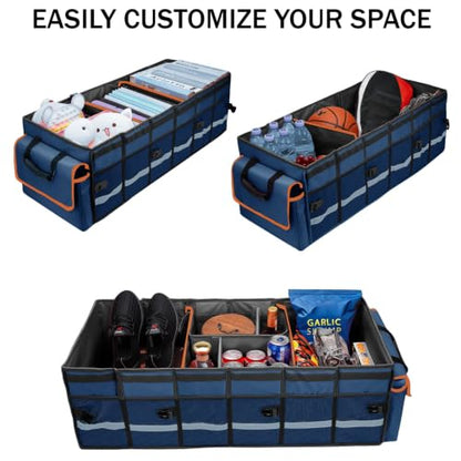 Car Trunk Organizer and Storage with Removable Leakproof Cooler Bag