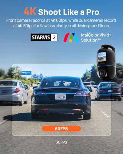 Dual Dash Cam Front and Rear 4K