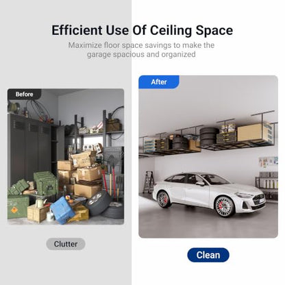 4x8 Overhead Garage Ceiling Storage Rack Organization