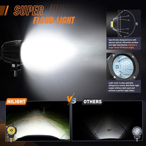 2 PCS 3" Spot Round LED Light Pods