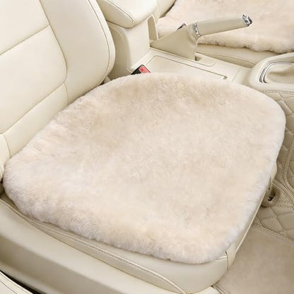 Genuine Sheepskin Car Seat Cover for Fuzzy Soft Fur Wool Cushion