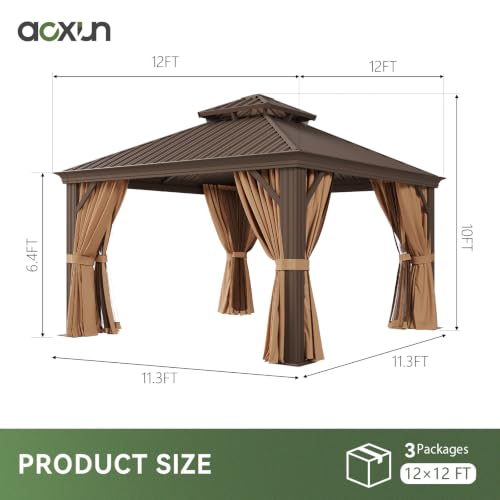 12' X 12' Hardtop Gazebo with Drainage