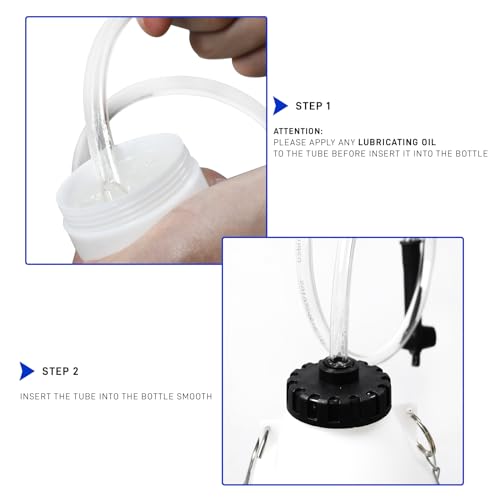 1L Brake Bleeder Bottle with 24 inch Tube and Rubber Connector