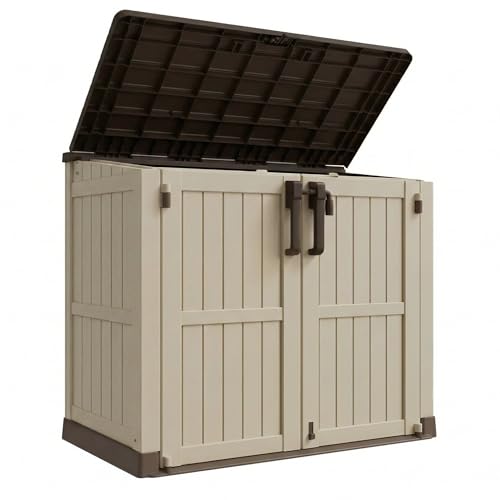 Waterproof Outdoor Storage Box 36 Cu Ft with Lockable Doors