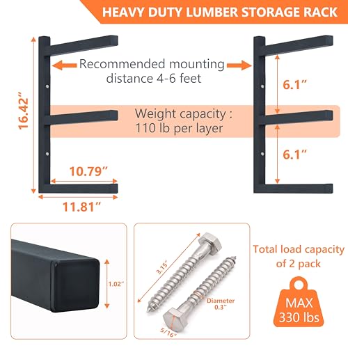 Wood Storage Racks with 3 Level