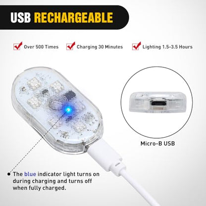 4 PCS 7 Colors Wireless Magnetic RGB LED Interior Lights