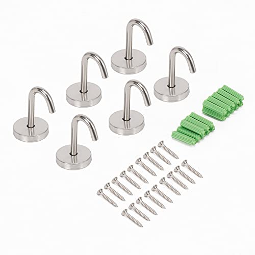 Coat Hooks Wall Mount Hooks for Hanging Hat Hurse Robe (6 Count)