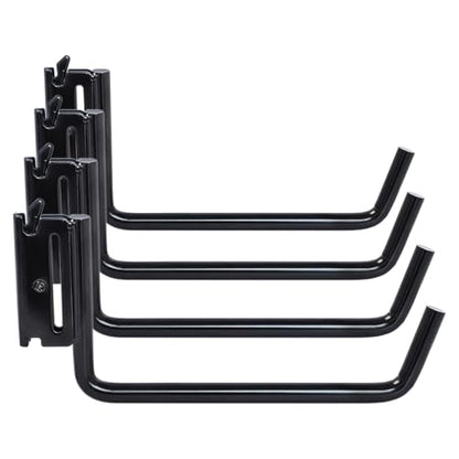 4-Pack 6-Inch Extended Flat J Hooks for E-Track and X-Track (4 Count)