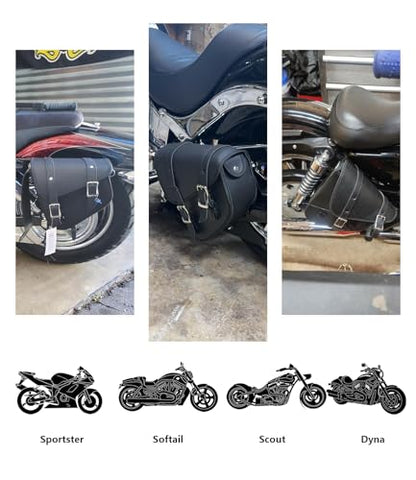Motorcycle Saddle Bags Leather Motorcycle Solo Swing Arm Bag For Softails Sportsters Choppers Waterproof Side Bags