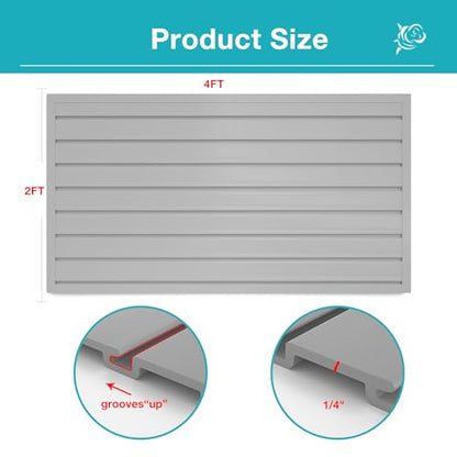2 x 4ft Slatwall Panel Wall Storage Systems