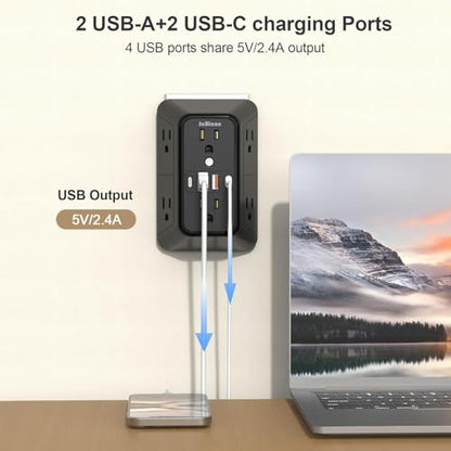 3 Pack Outlet Extender Surge Protector (3 Count)