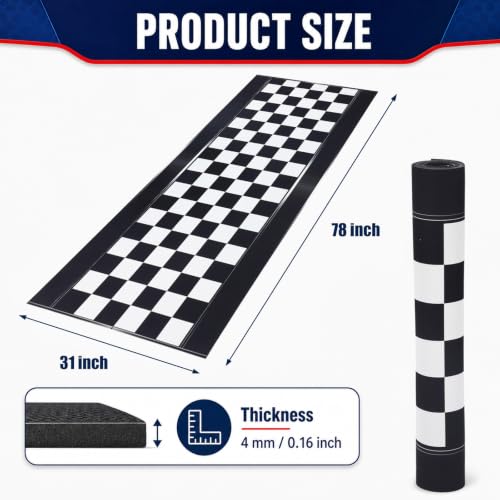 Motorcycle Mat Garage Floor Rug Washable Parking Mats for Garage Floors Non Slip Oil Absorbent Pad Rubber Backing Layer Protects Floor