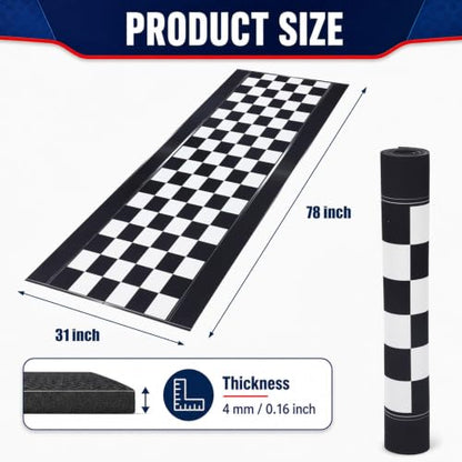 Motorcycle Mat Garage Floor Rug Washable Parking Mats for Garage Floors Non Slip Oil Absorbent Pad Rubber Backing Layer Protects Floor
