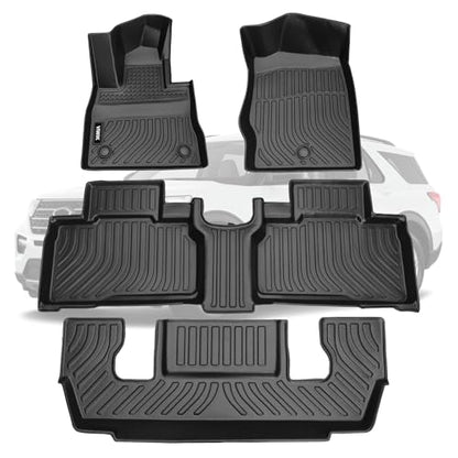 2020 2025 2026 Ford Explorer Floor Mats 6 Seater