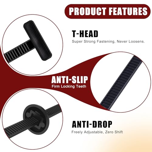 200 Pack Nylon Universal Cable Tie Buckle Zip Tie (200 Count)