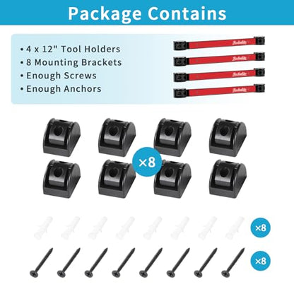 4 Pieces 12" Magnetic Tool Holder Strip (4 Count)