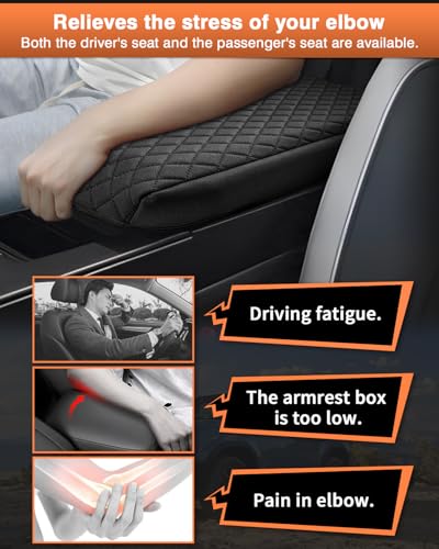Custom for 2024 2025 2026 Honda Prologue Center Console Cover Armrest Cover for Honda Prologue Accessories Arm Rest Cushion Pad Leather Middle Console Cover Armrest Seat Box Protector Black