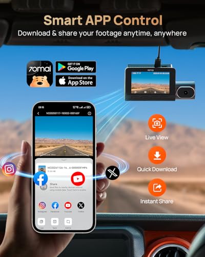 4K T800 3 Channel Dash Cam